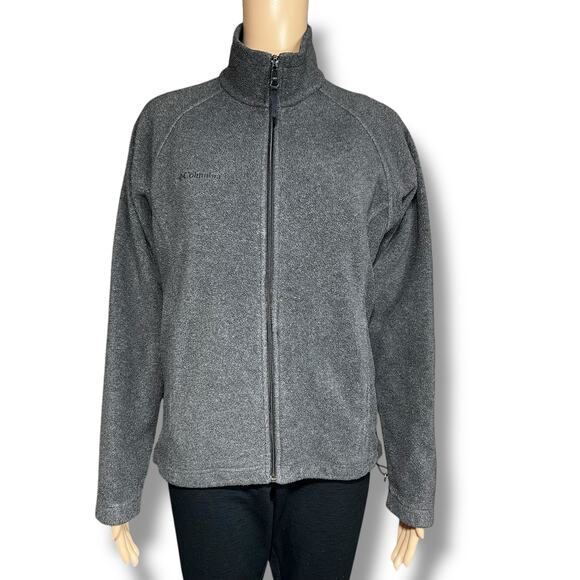Columbia Womens Full Zip Casual Outdoor Fleece Sweatshirt Jacket Gray Small - Picture 1 of 11